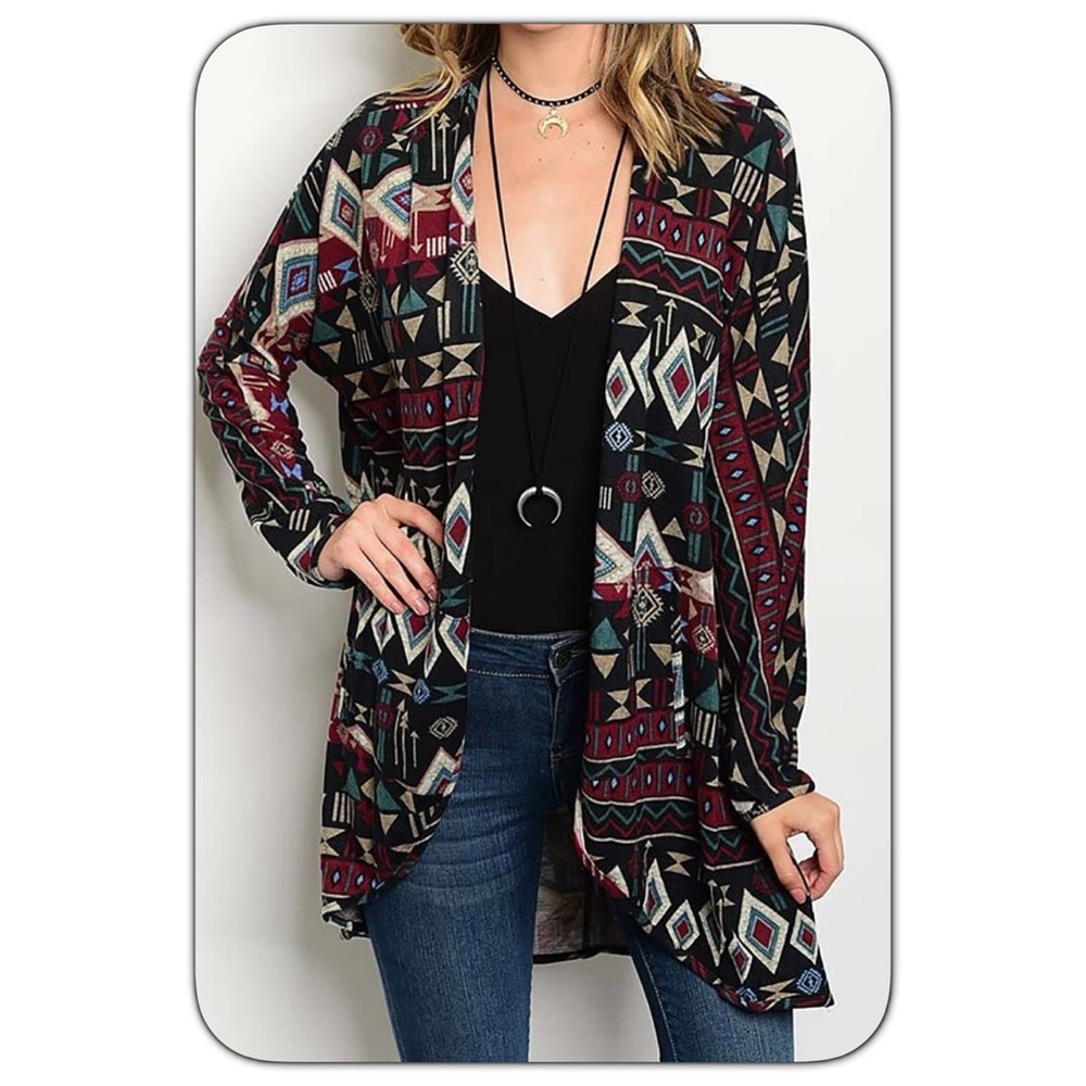 ❇️SALE❇️ Tribal Print Open Cardigan